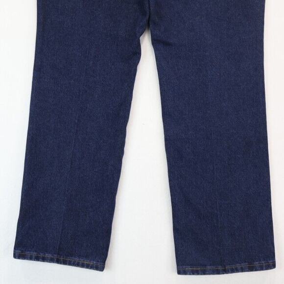 Wrangler Jeans Mens 38x30 Blue Denim Cowboy Cut Slim Fit Dark Wash Rodeo USA - Picture 6 of 9